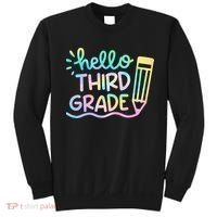 Hello 3rd Grade Tie Dye Teachers Kids Back To School Funny Sweatshirt thumb 0