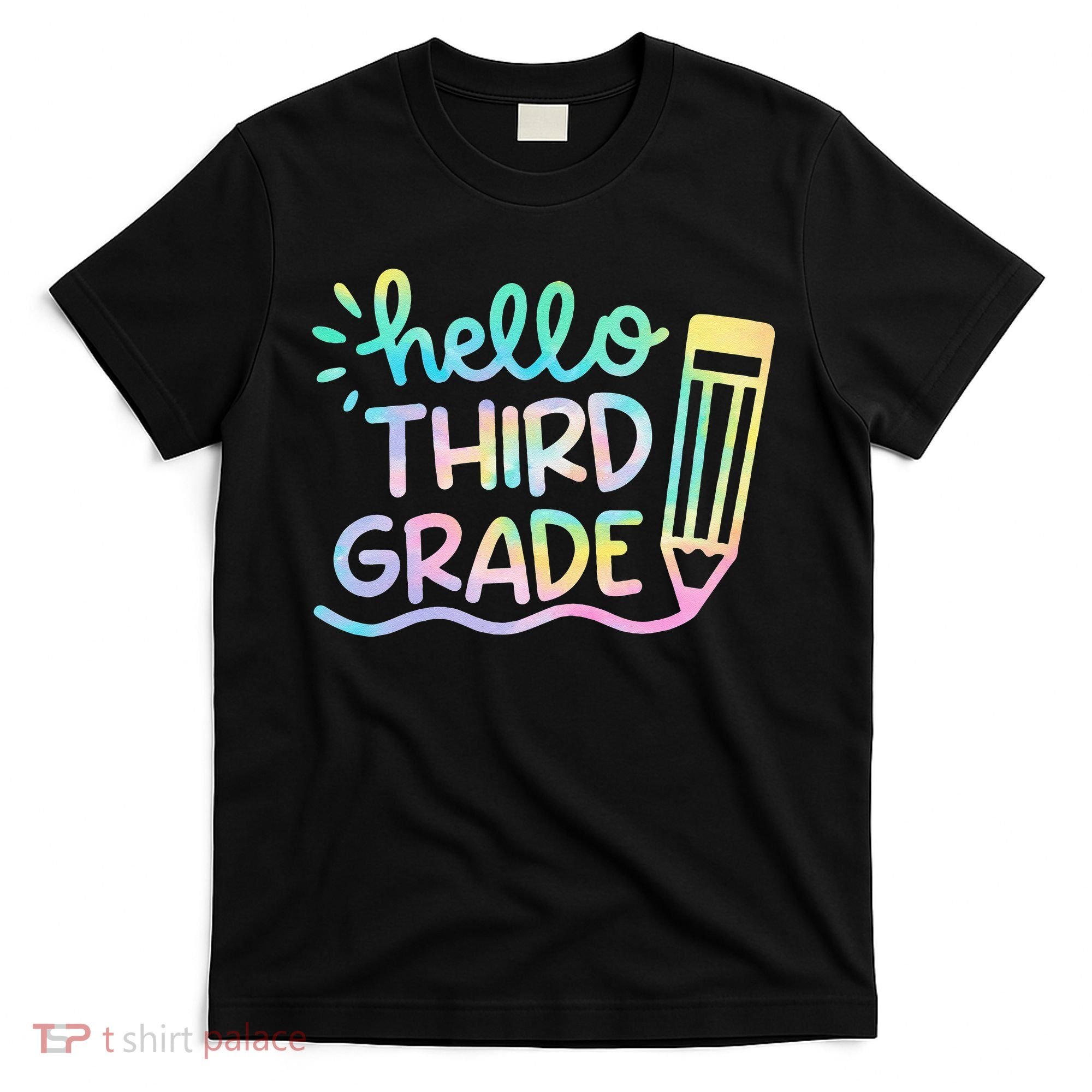 Hello 3rd Grade Tie Dye Teachers Kids Back To School Funny T-Shirt