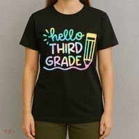 Hello 3rd Grade Tie Dye Teachers Kids Back To School Funny T-Shirt thumb 4