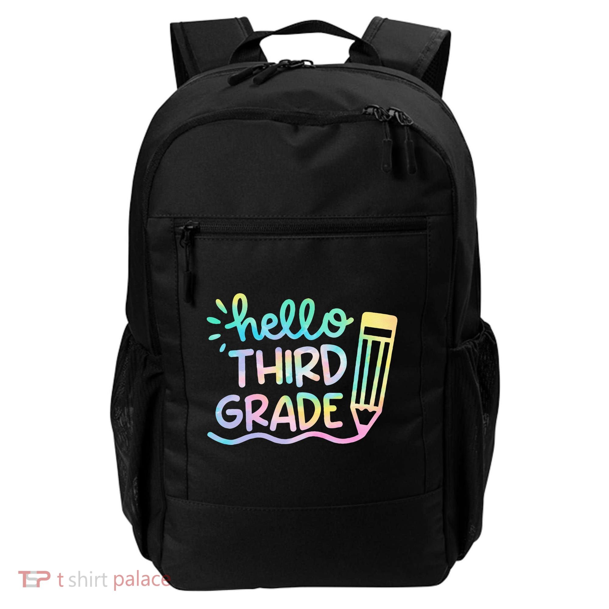 Hello 3rd Grade Tie Dye Teachers Kids Back To School Funny Backpack