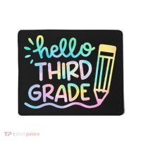 Hello 3rd Grade Tie Dye Teachers Kids Back To School Funny Mousepad thumb 0