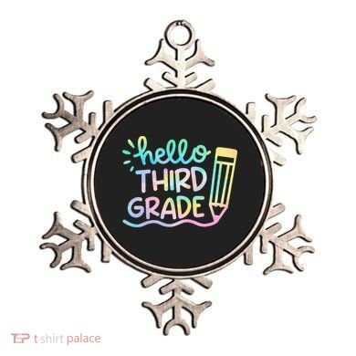 Hello 3rd Grade Tie Dye Teachers Kids Back To School Funny Ornament