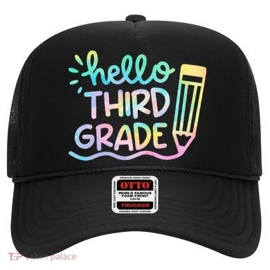 Hello 3rd Grade Tie Dye Teachers Kids Back To School Funny Hat