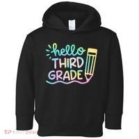 Hello 3rd Grade Tie Dye Teachers Kids Back To School Funny Toddler Hoodie thumb 0