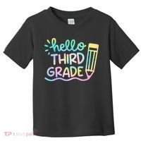 Hello 3rd Grade Tie Dye Teachers Kids Back To School Funny Toddler T-Shirt thumb 0
