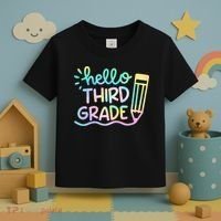 Hello 3rd Grade Tie Dye Teachers Kids Back To School Funny Toddler T-Shirt thumb 3