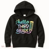 Hello 3rd Grade Tie Dye Teachers Kids Back To School Funny Kids Hoodie thumb 0