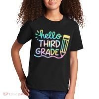 Hello 3rd Grade Tie Dye Teachers Kids Back To School Funny Kids T-Shirt thumb 2