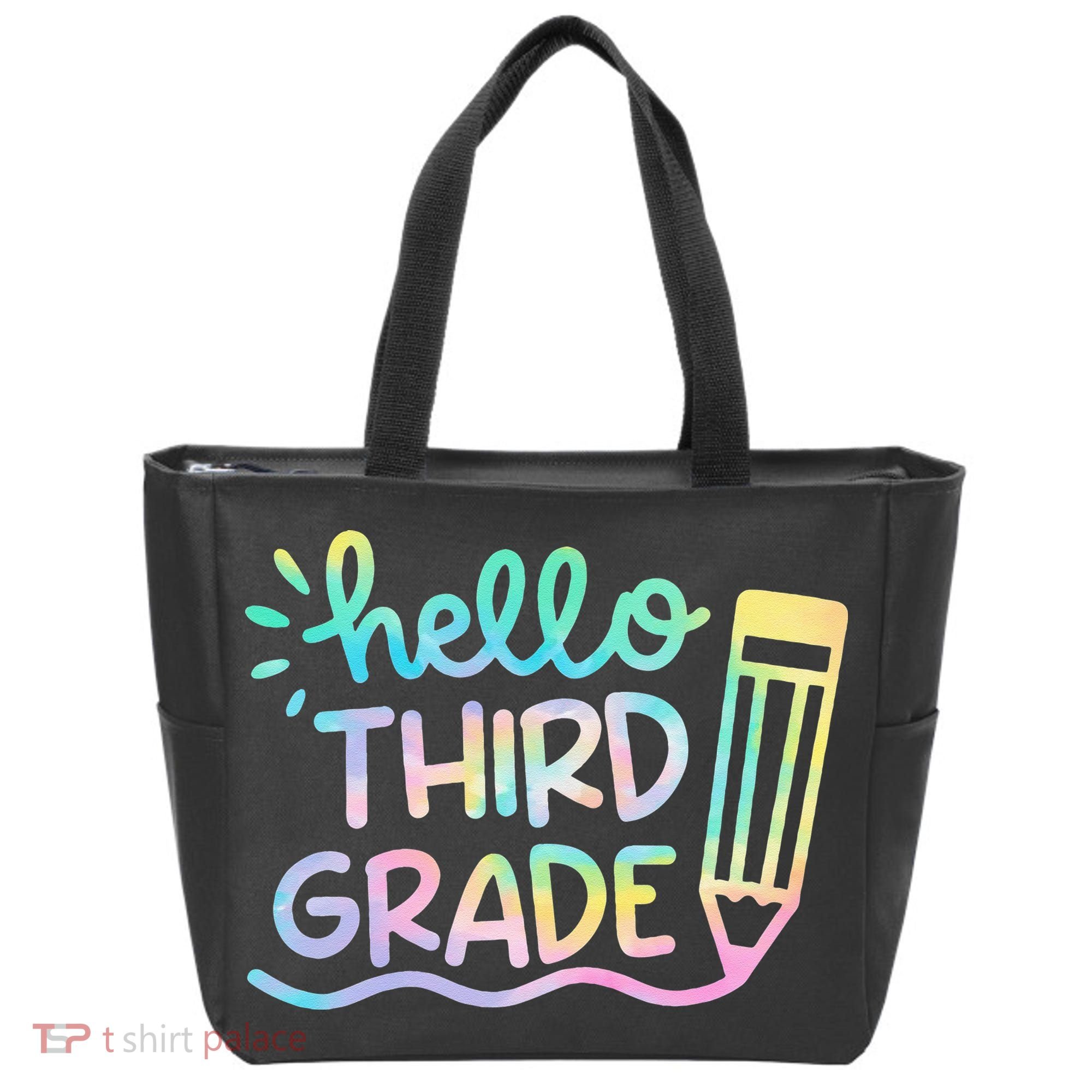 Hello 3rd Grade Tie Dye Teachers Kids Back To School Funny Tote Bag