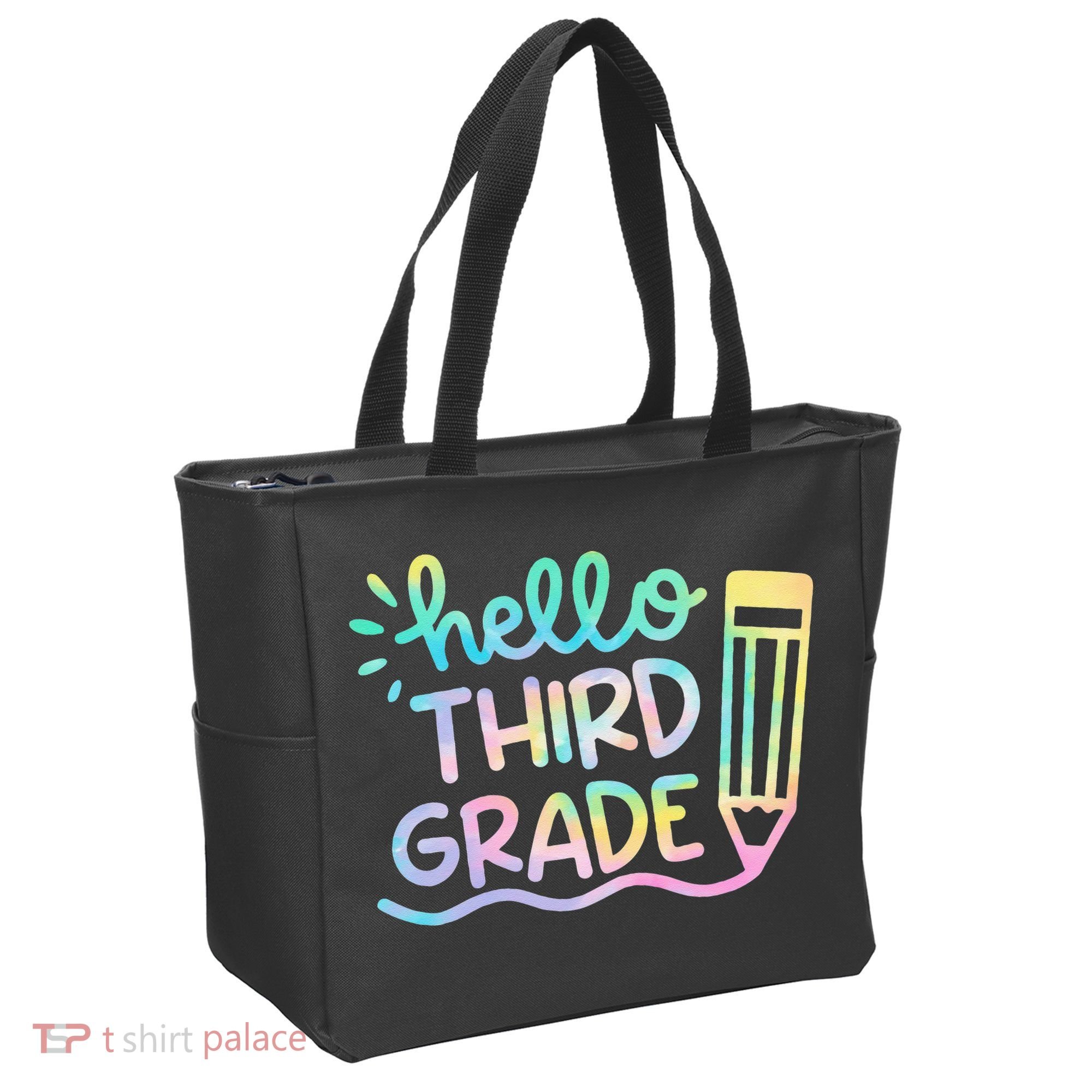 Hello 3rd Grade Tie Dye Teachers Kids Back To School Funny Tote Bag