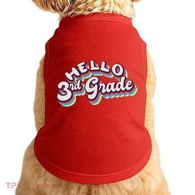 Hello 3rd Grade Colorful Doggie Tank