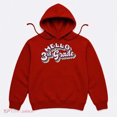 Hello 3rd Grade Colorful Hoodie
