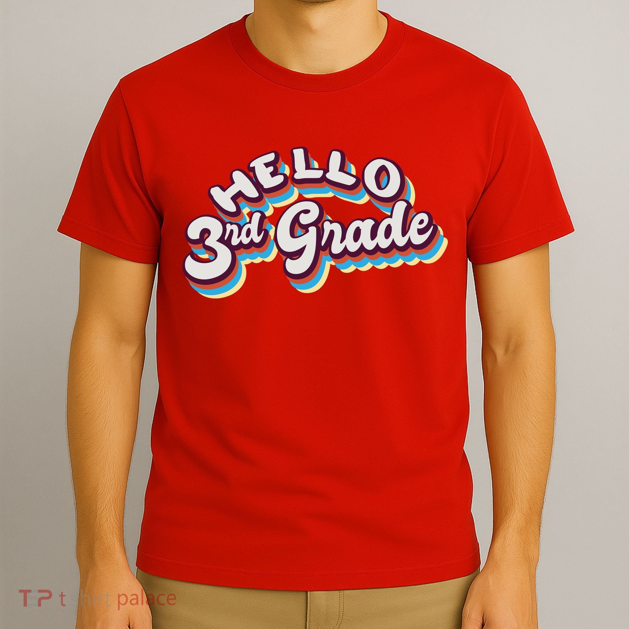 Hello 3rd Grade Colorful T-Shirt