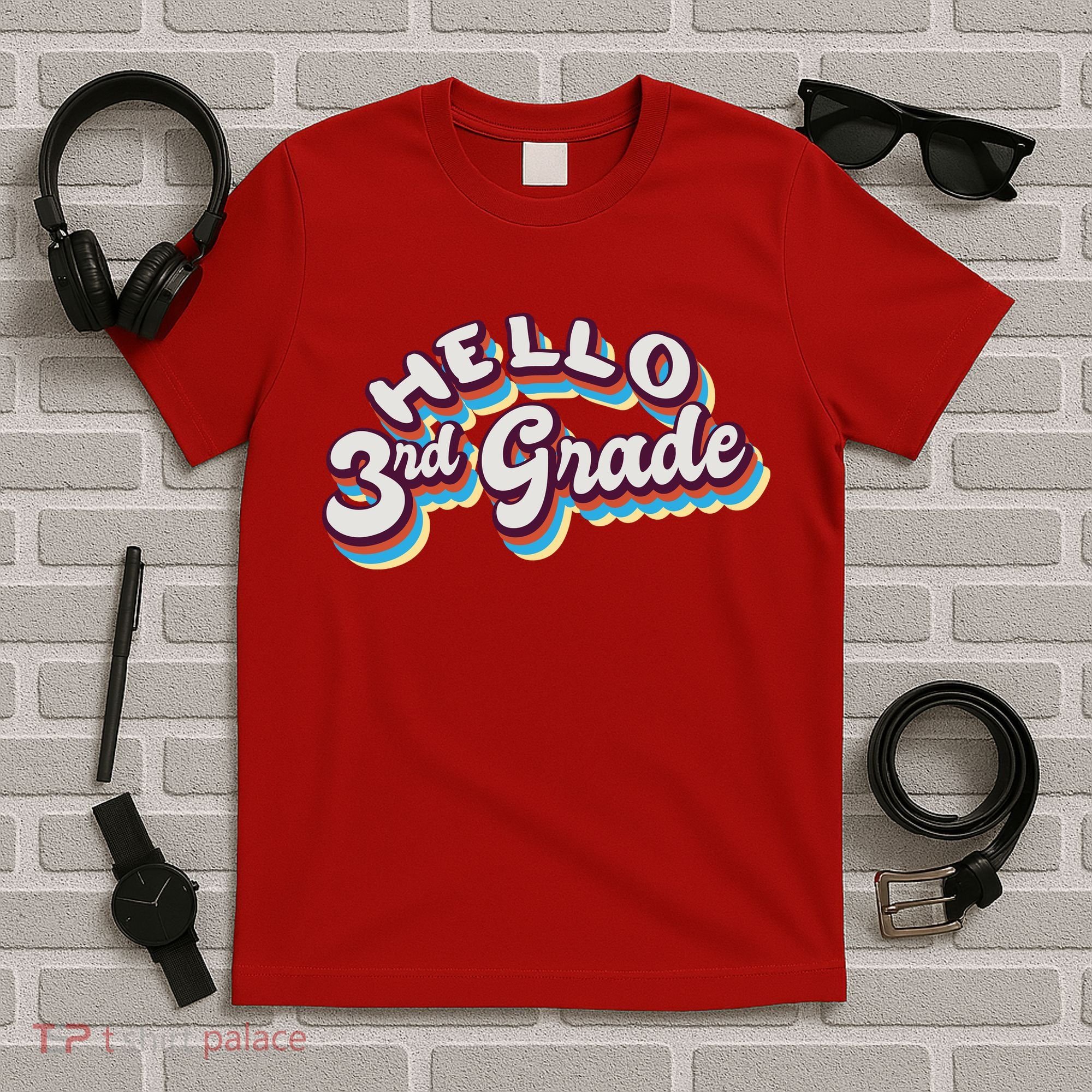 Hello 3rd Grade Colorful T-Shirt