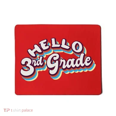 Hello 3rd Grade Colorful Mousepad