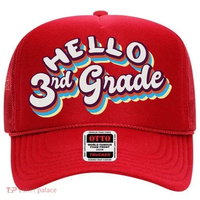 Hello 3rd Grade Colorful Hat