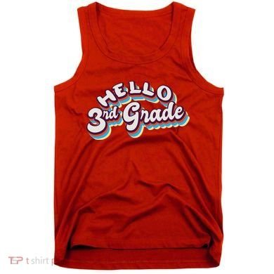 Hello 3rd Grade Colorful Tank Top
