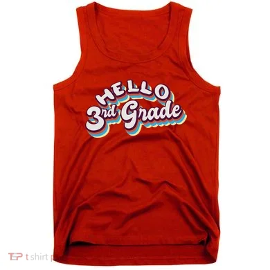 Hello 3rd Grade Colorful Tank Top