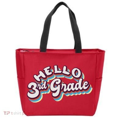 Hello 3rd Grade Colorful Tote Bag