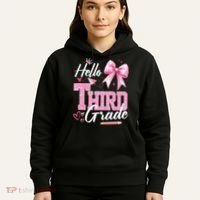 Hello 3rd Third Grade First Day Of School Coquette Teacher Hoodie thumb 5