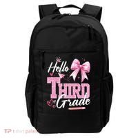 Hello 3rd Third Grade First Day Of School Coquette Teacher Backpack thumb 0
