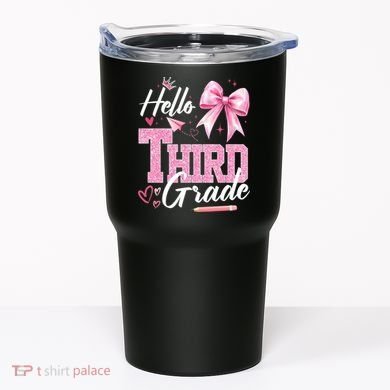 Hello 3rd Third Grade First Day Of School Coquette Teacher Tumbler