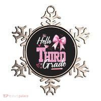 Hello 3rd Third Grade First Day Of School Coquette Teacher Ornament thumb 0