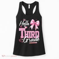 Hello 3rd Third Grade First Day Of School Coquette Teacher Women's Tank Top thumb 0