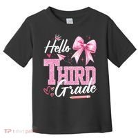 Hello 3rd Third Grade First Day Of School Coquette Teacher Toddler T-Shirt thumb 0