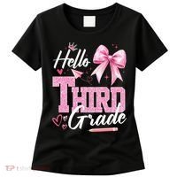 Hello 3rd Third Grade First Day Of School Coquette Teacher Women's T-Shirt thumb 0
