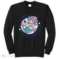 Happy 4th Birthday Cute Mermaid Sweatshirt thumb 0