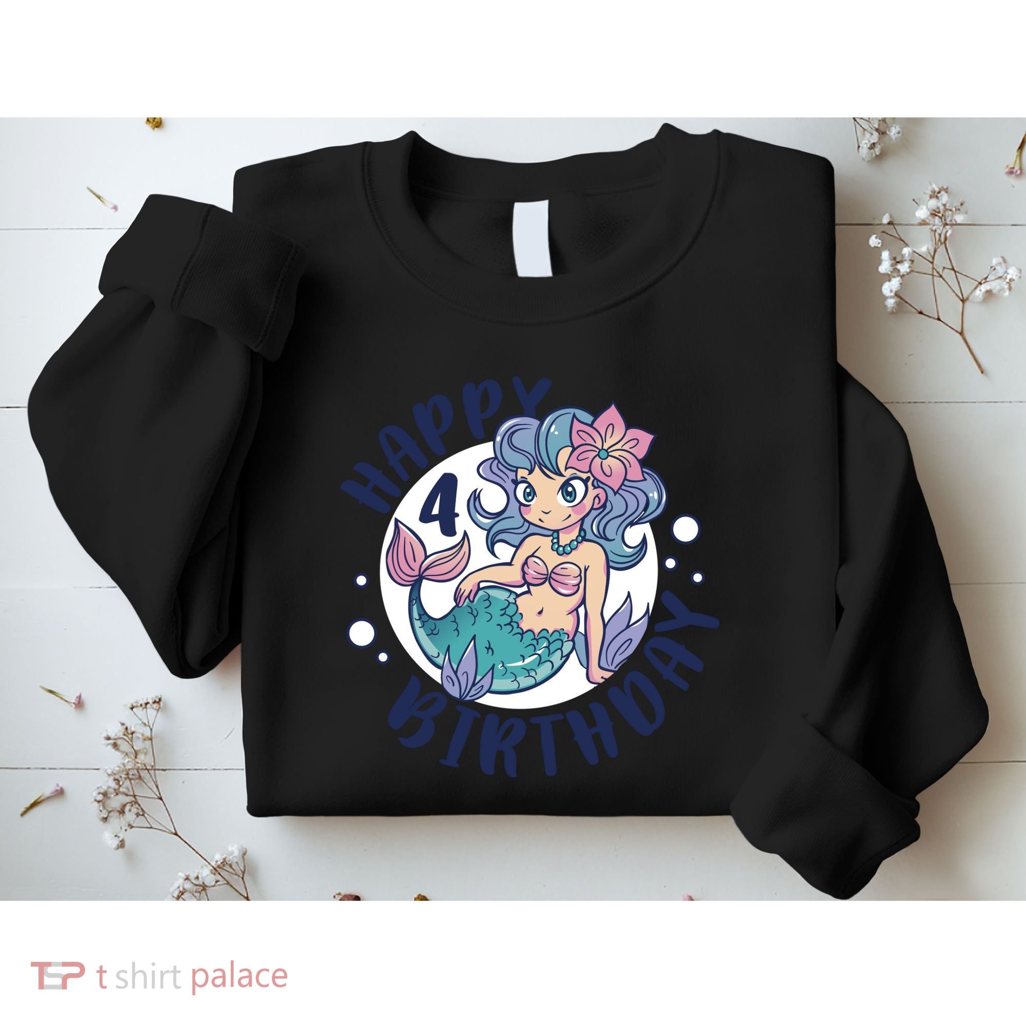 Happy 4th Birthday Cute Mermaid Sweatshirt
