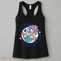 Happy 4th Birthday Cute Mermaid Women's Tank Top thumb 3