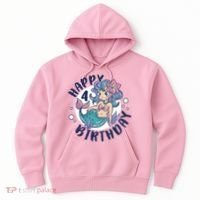 Happy 4th Birthday Cute Mermaid Hoodie thumb 0