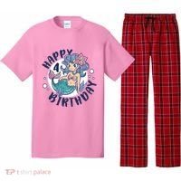 Happy 4th Birthday Cute Mermaid Pajama Set thumb 0