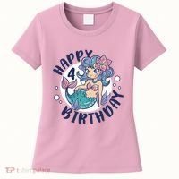 Happy 4th Birthday Cute Mermaid Women's T-Shirt thumb 0