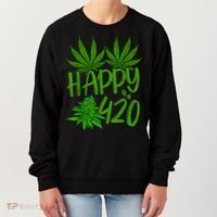 Happy 420 Day Cannabis Weed Marijuana Leaf Lovers Men Women Women's Sweatshirt thumb 0