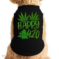 Happy 420 Day Cannabis Weed Marijuana Leaf Lovers Men Women Doggie Tank thumb 0
