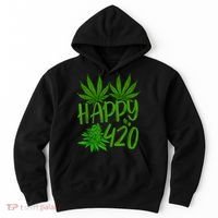 Happy 420 Day Cannabis Weed Marijuana Leaf Lovers Men Women Hoodie thumb 0