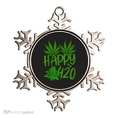 Happy 420 Day Cannabis Weed Marijuana Leaf Lovers Men Women Ornament