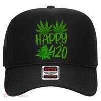 Happy 420 Day Cannabis Weed Marijuana Leaf Lovers Men Women Hat thumb 0