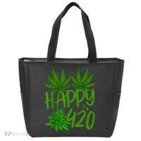 Happy 420 Day Cannabis Weed Marijuana Leaf Lovers Men Women Tote Bag thumb 0