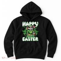 Happy 420 Easter Funny Smoking Easter Bunny Hoodie thumb 0