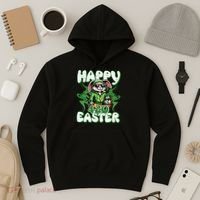 Happy 420 Easter Funny Smoking Easter Bunny Hoodie thumb 3
