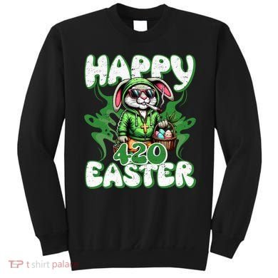 Happy 420 Easter Funny Smoking Easter Bunny Sweatshirt