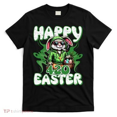 Happy 420 Easter Funny Smoking Easter Bunny T-Shirt