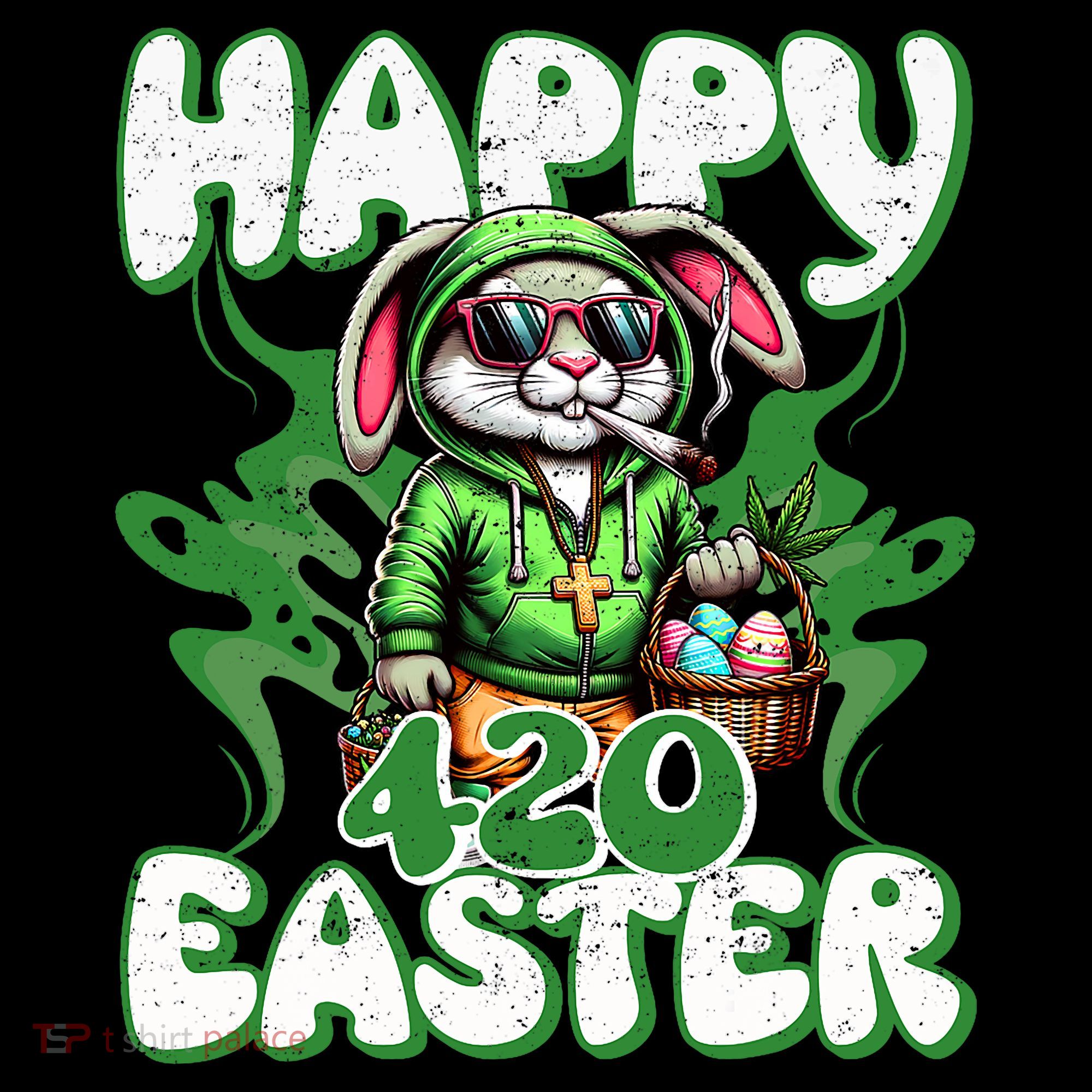 Happy 420 Easter Funny Smoking Easter Bunny Backpack