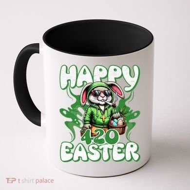 Happy 420 Easter Funny Smoking Easter Bunny Coffee Mug