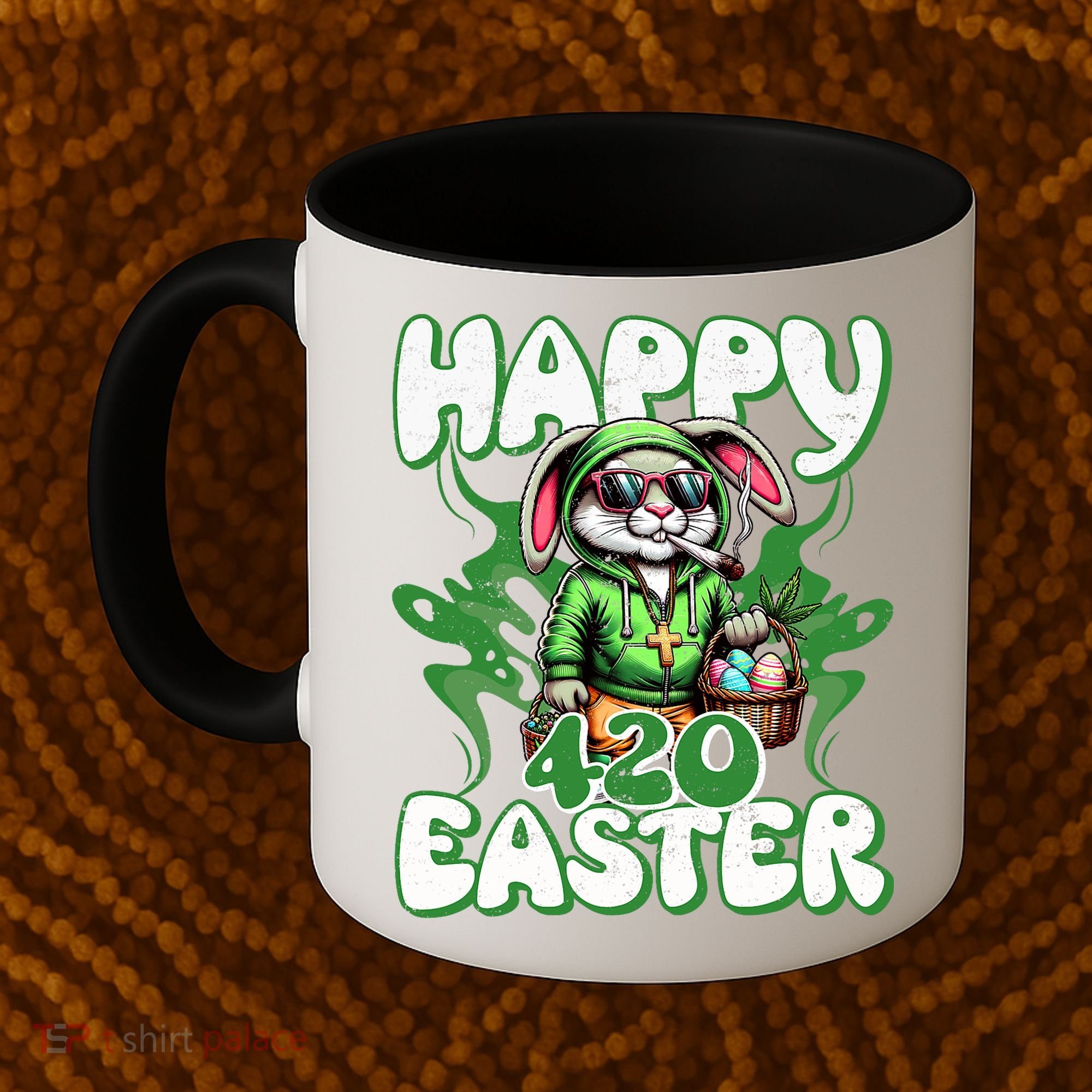 Happy 420 Easter Funny Smoking Easter Bunny Coffee Mug
