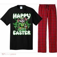 Happy 420 Easter Funny Smoking Easter Bunny Pajama Set thumb 0